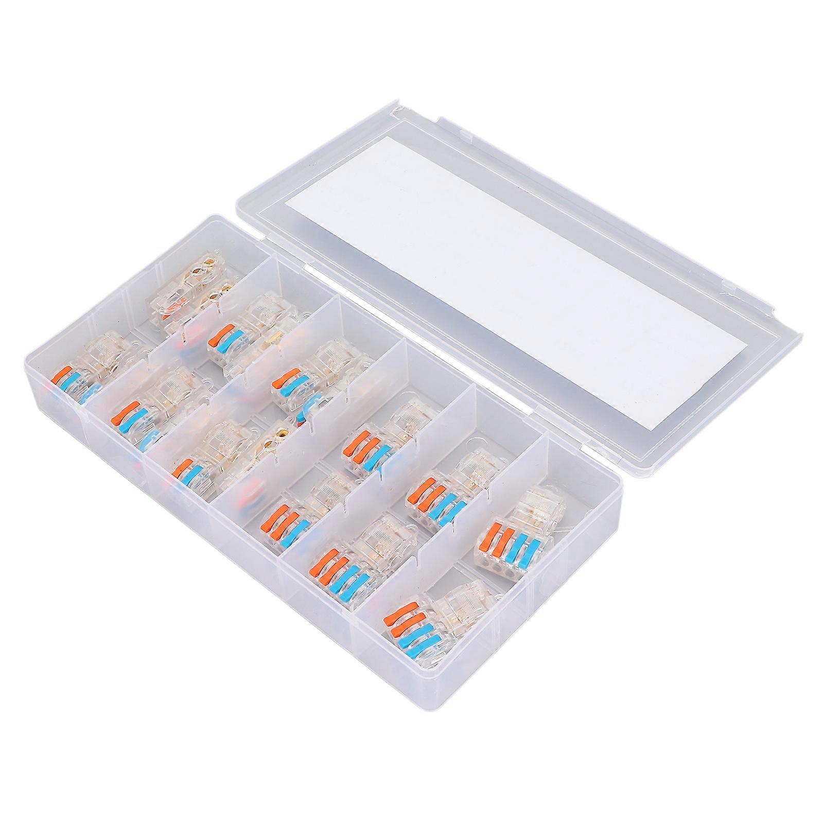 18Pcs Wire Connector T Type Splitter Terminal Block Quick Connection Accessory Set Kit