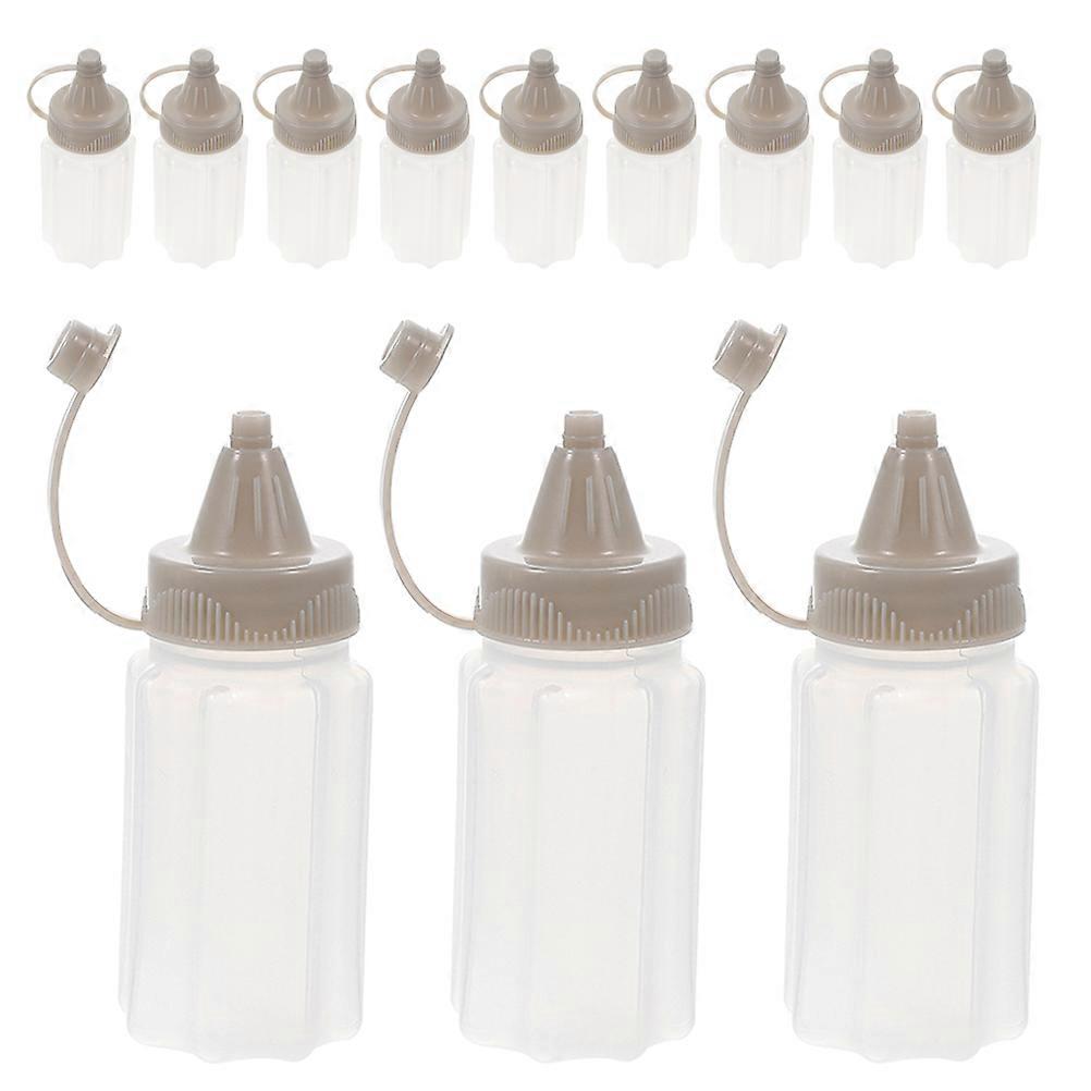 Mini Plastic Sauce Squeeze Bottles for Storage Use 12Pcs Light Grey Container