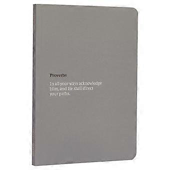 Nkjv Bible Journal - Proverbs Softcover Comfort Print Softcover Gray - Sewn Smyth - Paperback - en Book