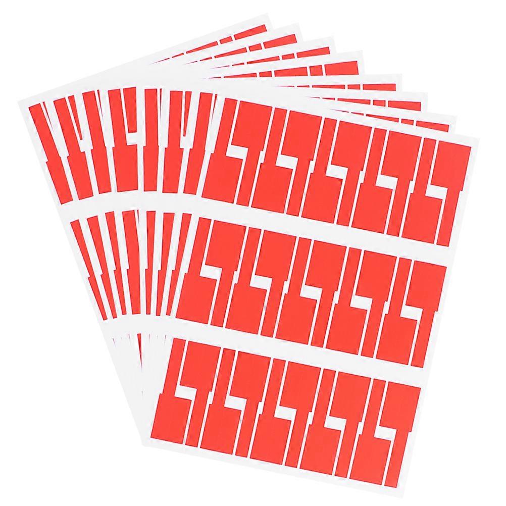 10Pcs Durable A4 Self-adhesive Sticker Creative Identification Tags (Red)