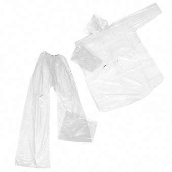 Combinaisons de pluie transparentes pour la protection. Utilisez 3 ensembles de vêtements de pluie jetables.