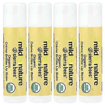 Mild By Nature, Sierra Bees™, Organic Lip Balms, Creme Brulee, 4 Pack, 0.15 oz (4.25 g) Each, 4-Pack
