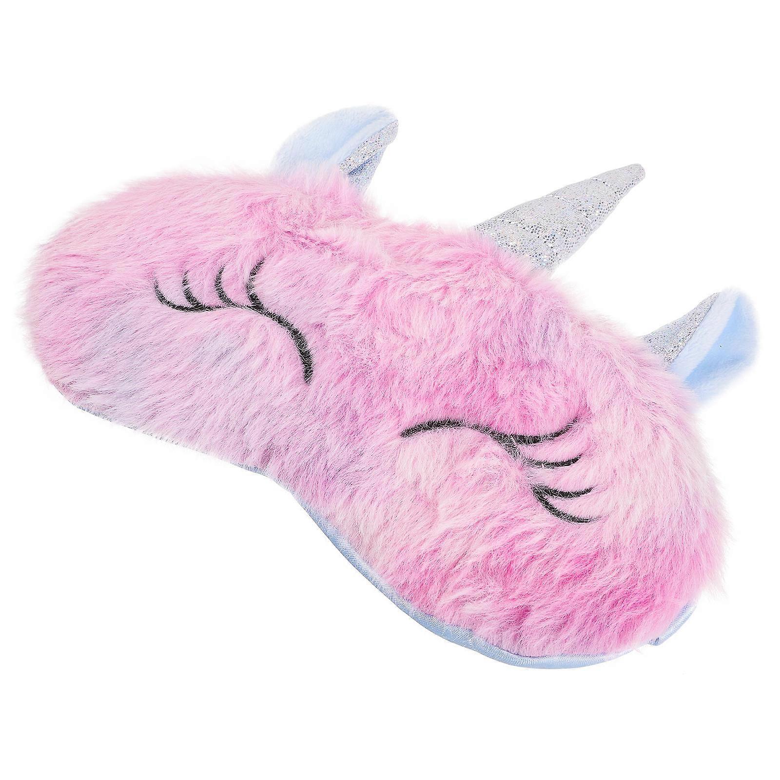Plush Patch Shading Eye Patch Cartoon Animal Eye Patch Sleeping Eye Patch (Sky-blue)