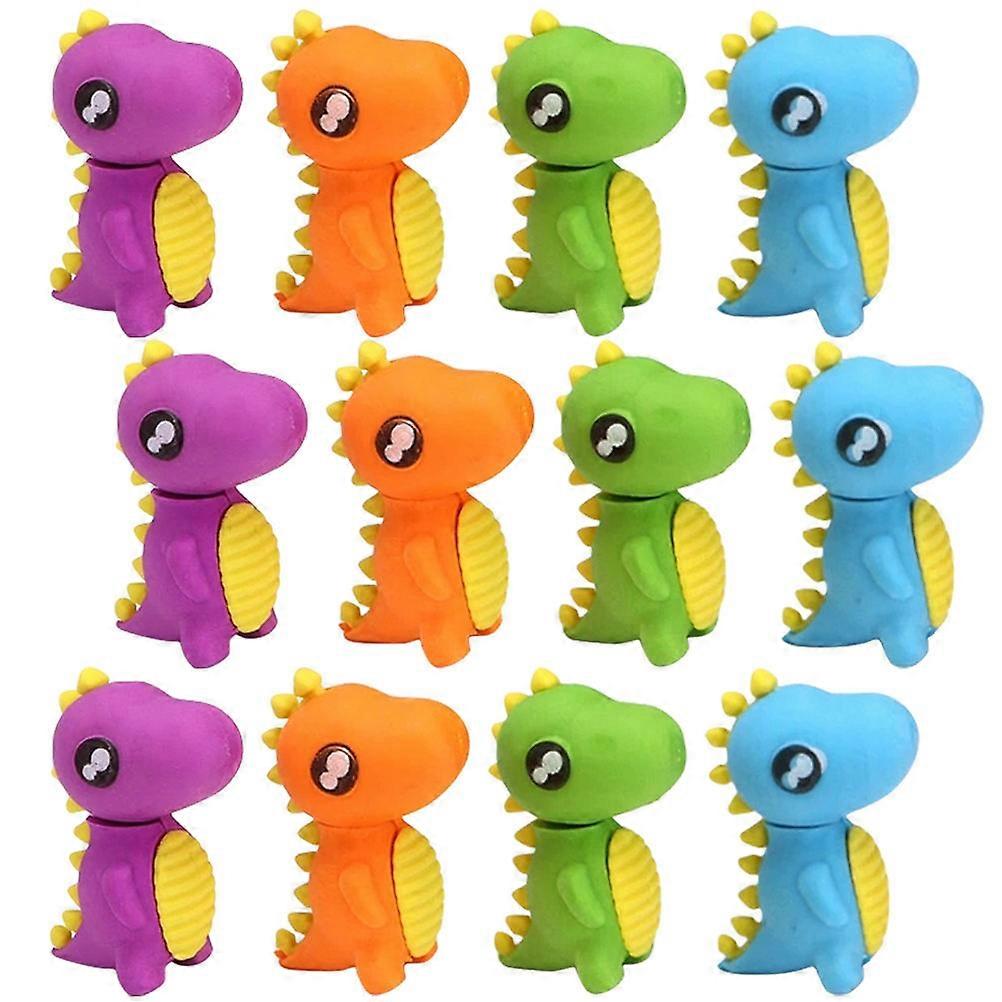 Dinosaur Erasers Rubber Mini Erasers for Students 48Pcs Assorted