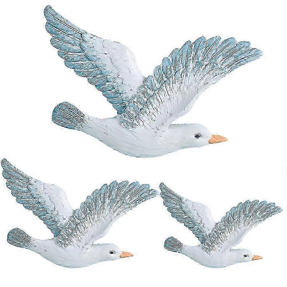 Ensemble de 3 oiseaux marins de style méditerranéen SZW, décor de fond pour la maison avec des mouettes