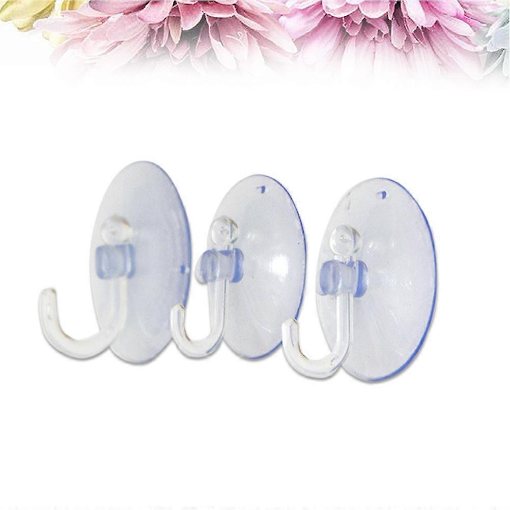 12PCS Strong Sucker Seamless Hook Creative Transparent Kitchen Rags Hook Multi-purpose Small Objects Wall Mount Hook