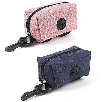 Distributeur de sacs à déjections canines (lot de 2), léger et facile d'accès, grande capacité pour les promenades, attachable à la laisse.