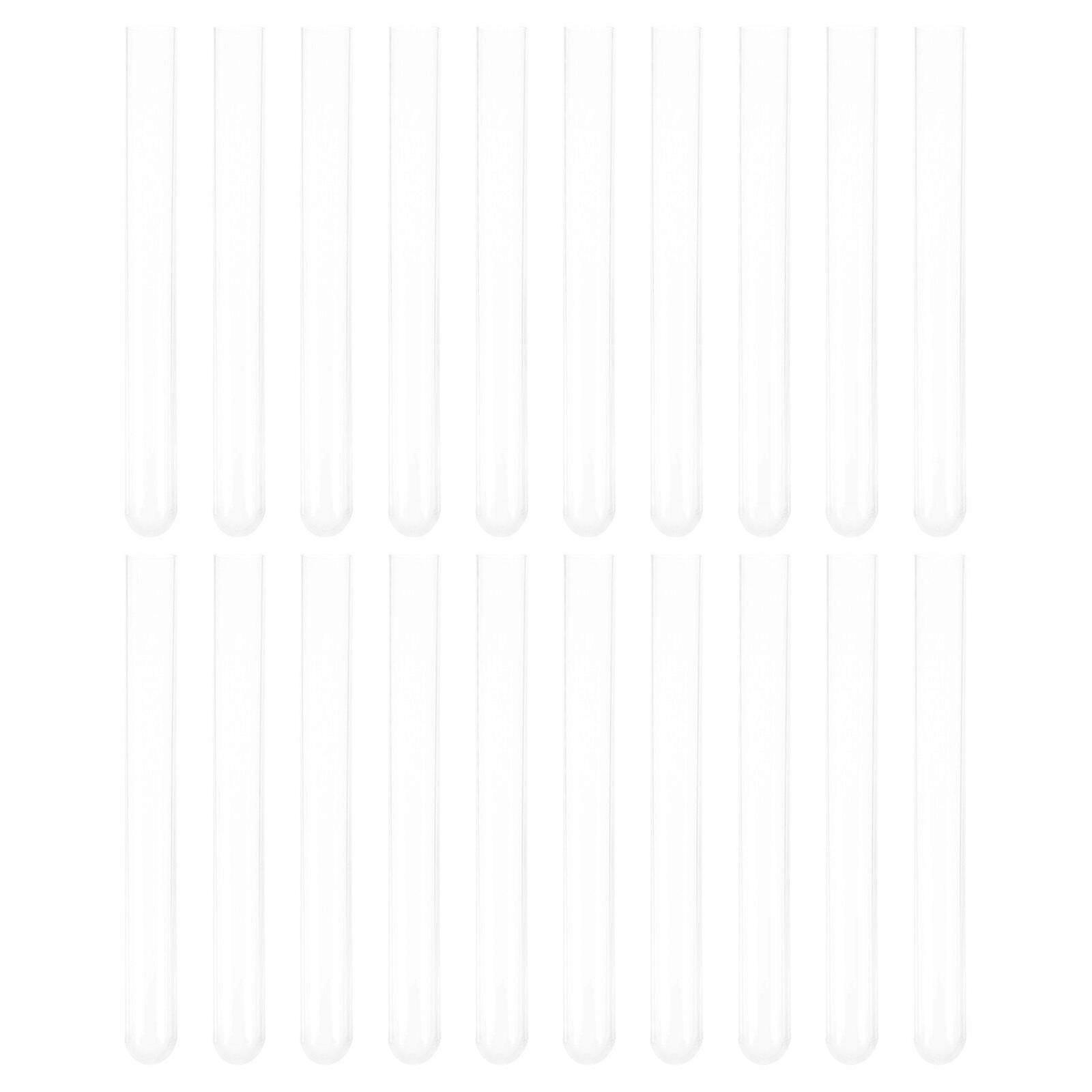 20pcs Test Vials Test Tubes Storage Tubes Clear Tubes For Scientific Experiments