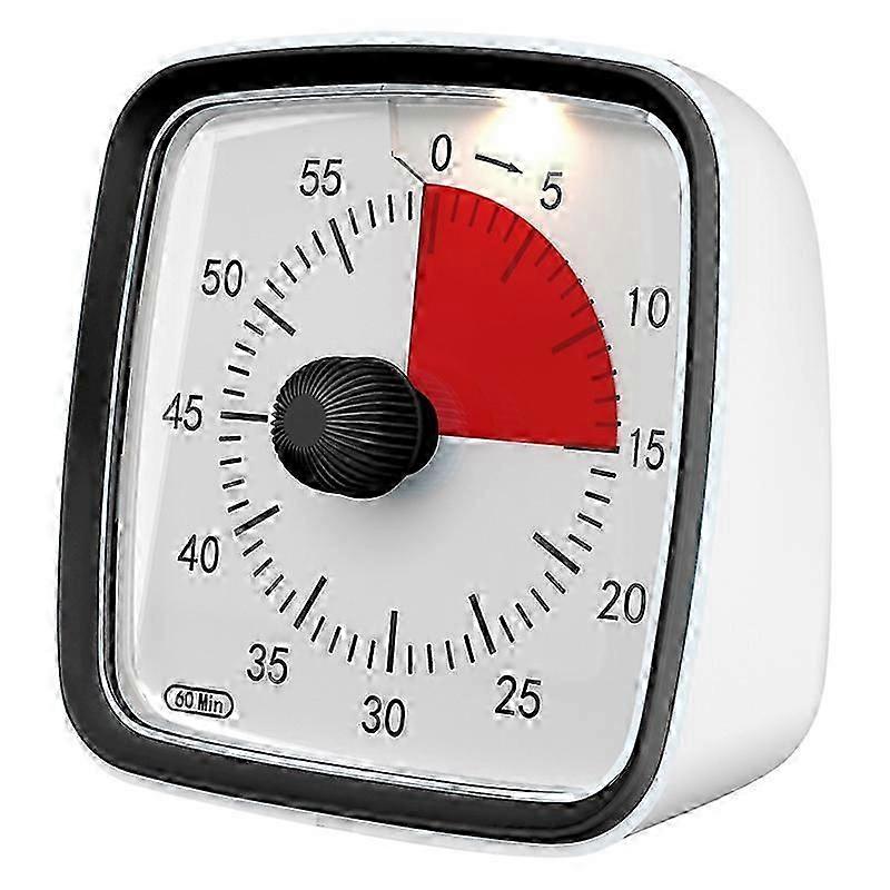 Visual Timer 60 Minutes Countdown, Silent Classroom Timer with Blue Disc, Alarm, Time Management Tool for Kids, Home, Office