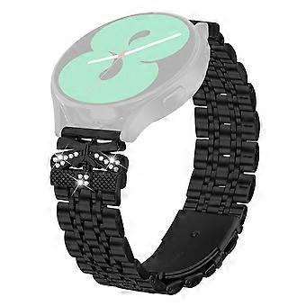 Metallarmband für Huami Amazfit GTS 3/ 2e/ 2, Strass-Schmetterlingsdekor, Edelstahl-Armband