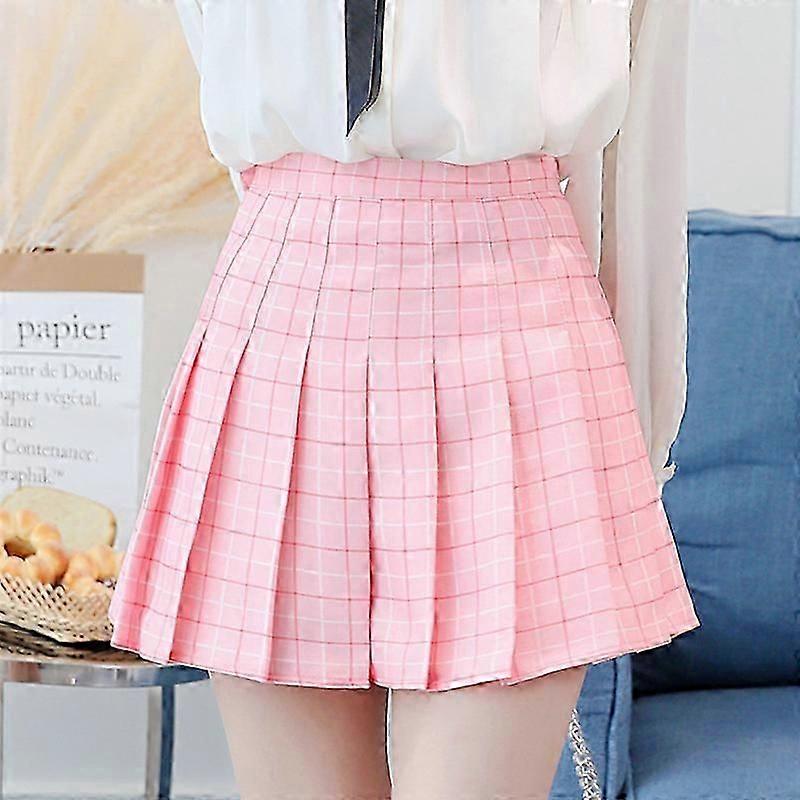 Dames Basic Rok Stretchy Skater Cheerleader Geplooide Mini Rok