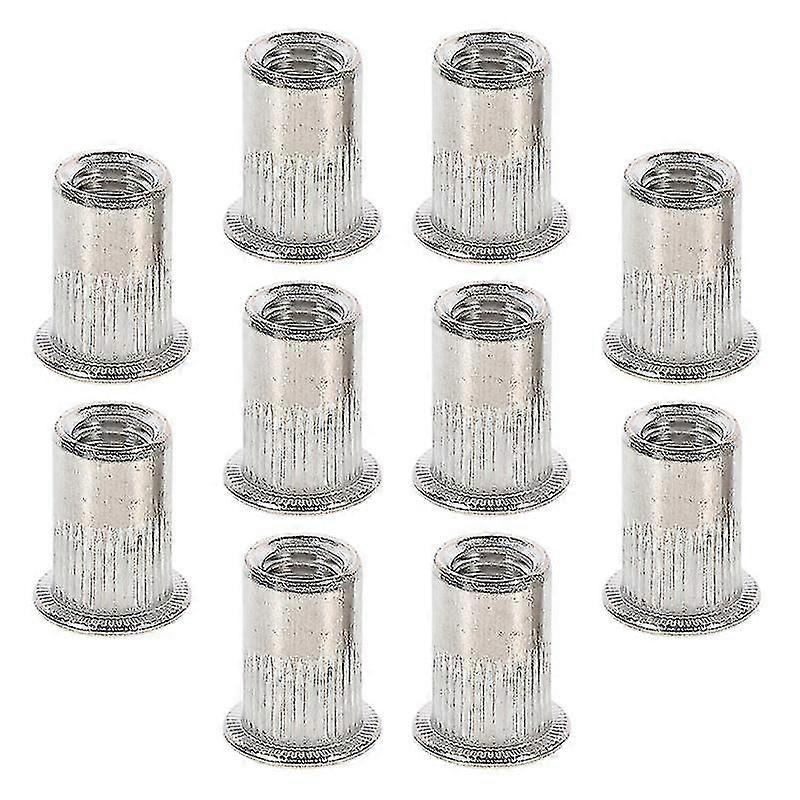10pcs Rivet Nuts Stainless Steel M10 Flat Head Threaded Insert Rivet Nutsert