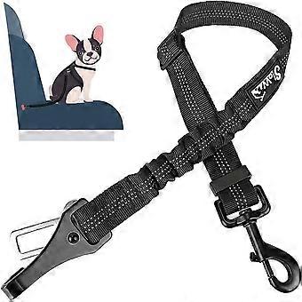 Harnais pour chien UBIUO, chien réglable, 2 en 1 Fixation de barre de verrouillage Harnais de voiture pour chien avec pare-chocs élastique en nylon, attache de sangle en nylon réfléchissant