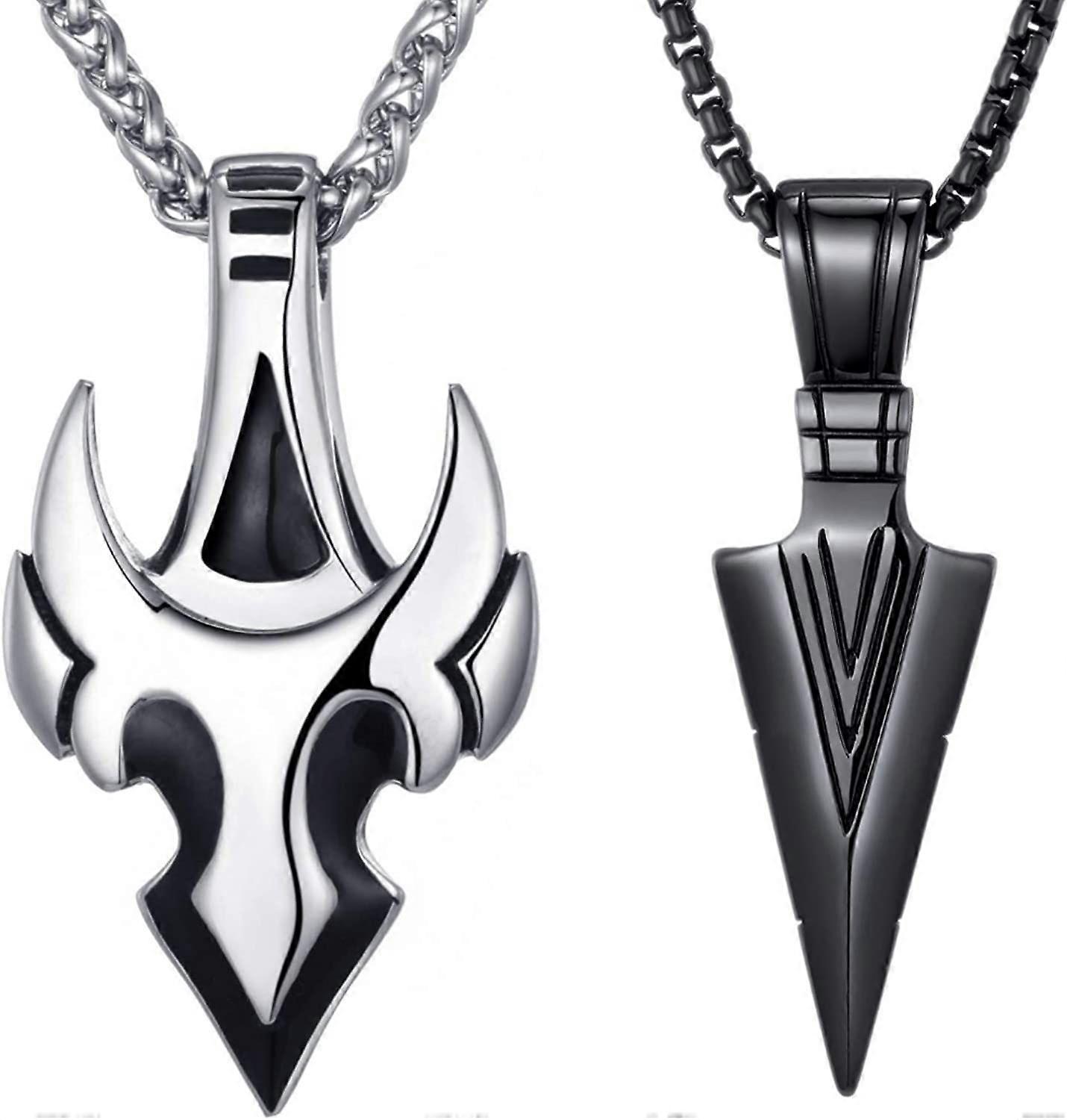 Collier pendentif Tauren et collier flèche de lance noire Bundle