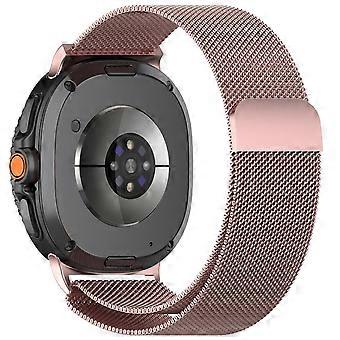 Für Samsung Galaxy Watch 8 / 8 Classic xDfind Milan Metall Stahl Mesh Armband mit Magnetverschluss Pink