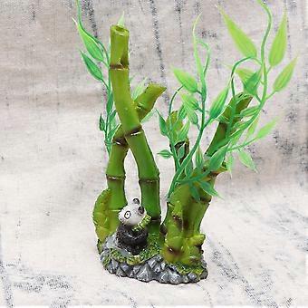 Simulated Ornament for Terrarium Decorating Plastic Green