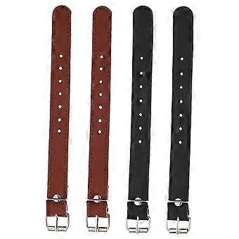 2 Pairs Adjustable PU Bike Basket Straps for Easy Installation and Secure LoadBearing Design