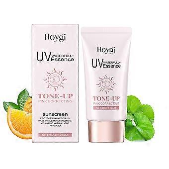 Crema solare idratante leggera con centella e olio di agrumi - Protezione SPF illuminante, non appiccicosa e impermeabile per attività all'aperto