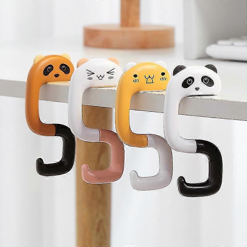 4pcs hook, cute s-shaped plastic hook compatible with kitchen and bathroom