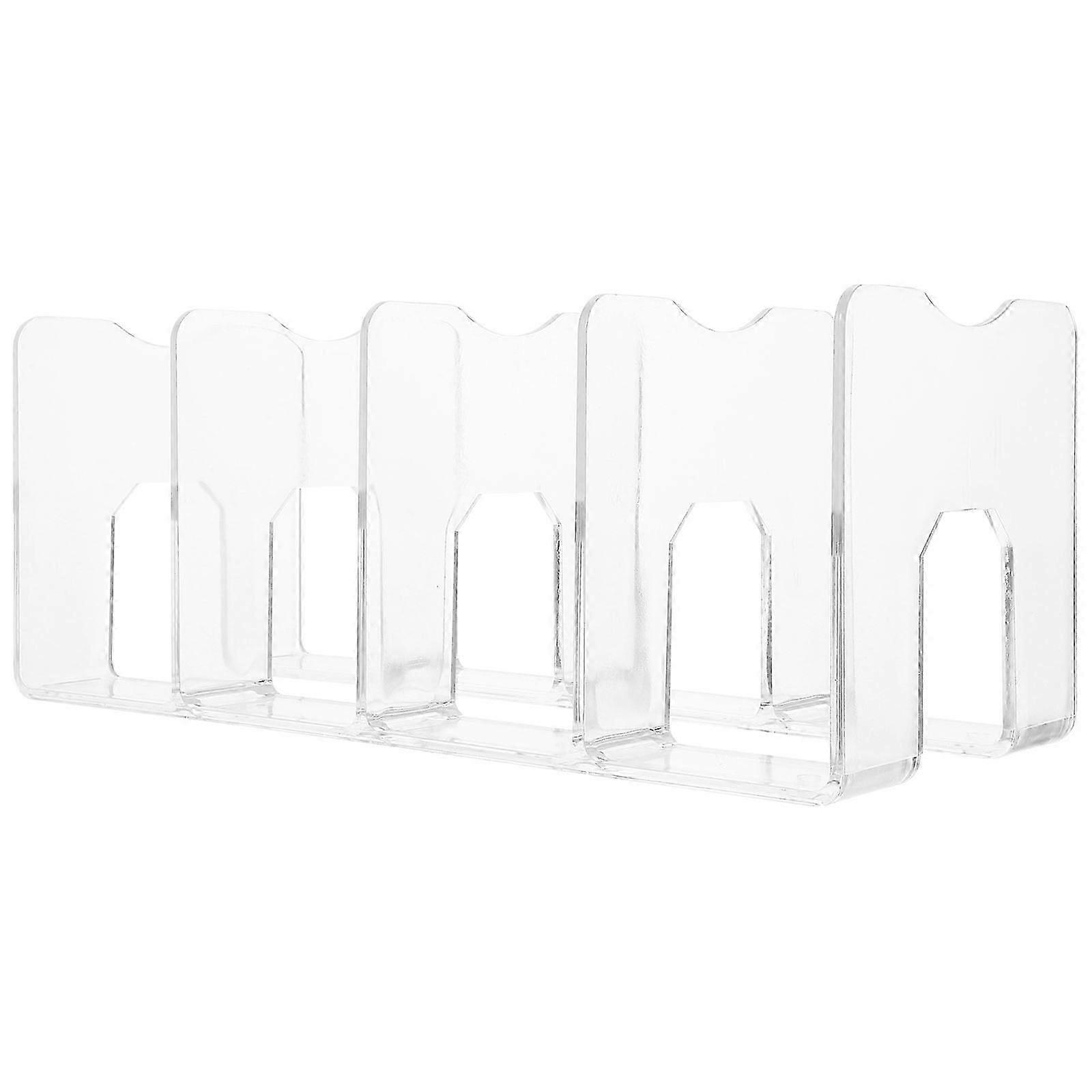 4Pcs Transparent Document Rack Desktop Office Storage Organizer