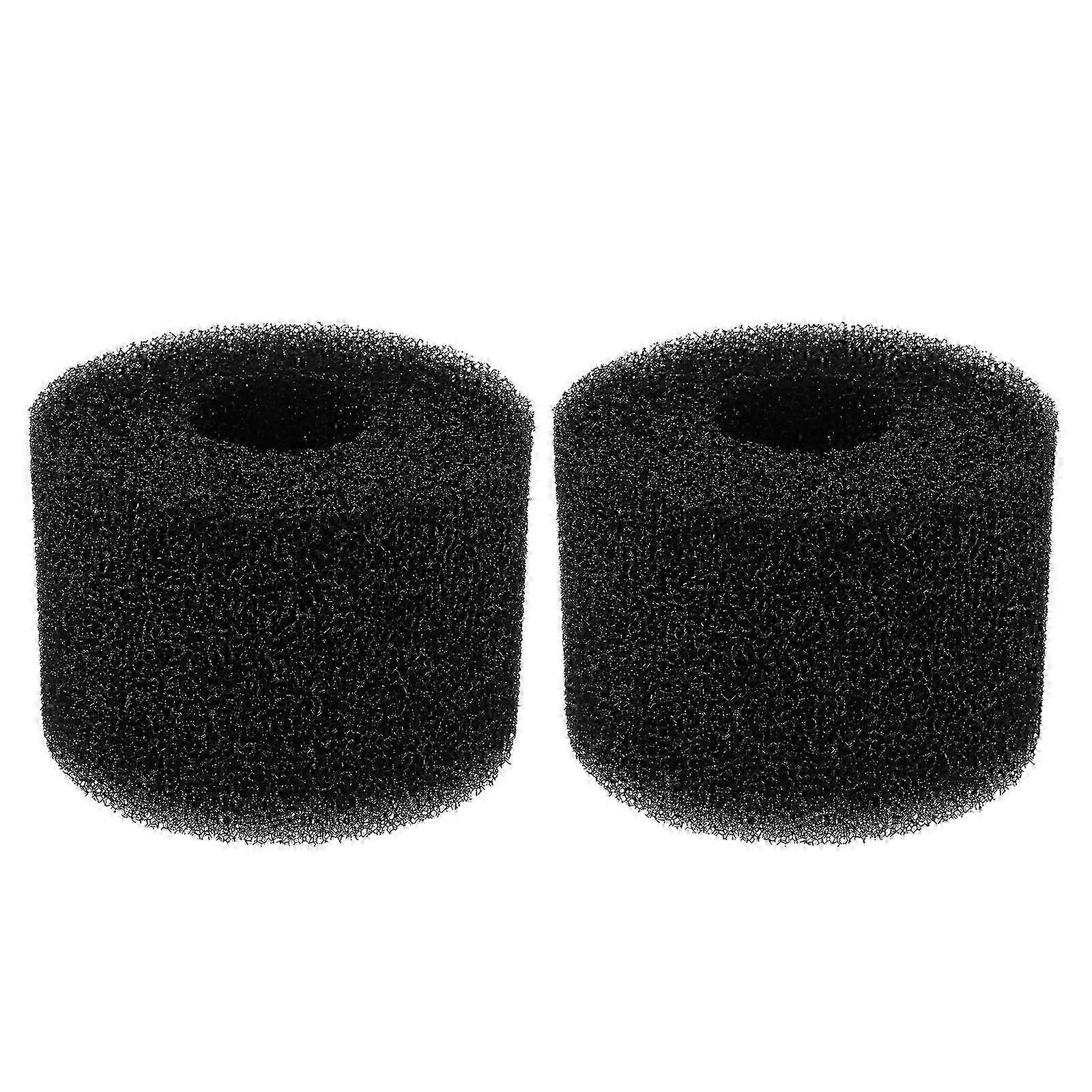 2pcs Practical Sewage Filter Sponge Cylinder Filter Sponge for Pool UseBlack