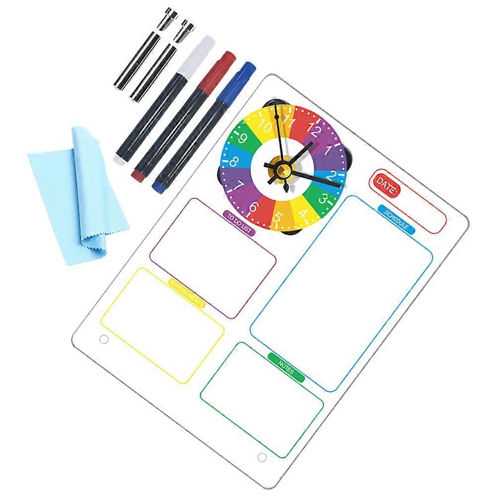 Rectangular Clear Note Board With Compact Design For Study Room Time Management 1 Set