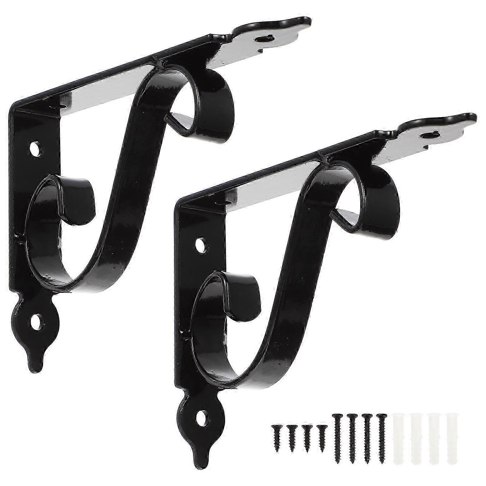 Triangle Shelf Brackets Iron Holders compatible with Wall Mounted Shelves 2Sets