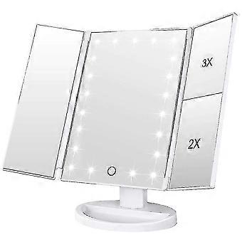 2x / 3x Powiększenie 22 Diody LED Ekran dotykowy Przełącznik Tri-fold Design