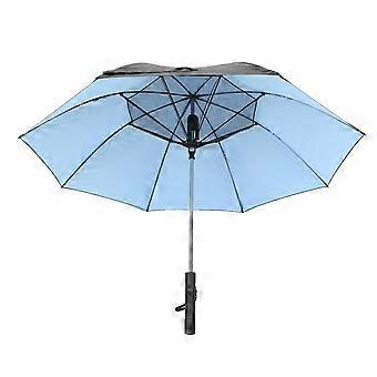 Portable Umbrella with Fan USB Rechargeable 2600mAh Power Bank Sun and Rain Umbrella Folding Compact Umbrella for Hot Summer
