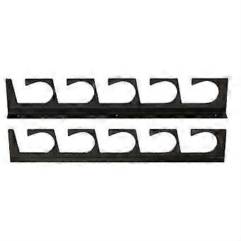 2PCS 5-Rod Fishing Rod Metal Holder Wall/Ceiling Storage Rack Horizontal Rod Stand compatible with Garage Cabin Basement