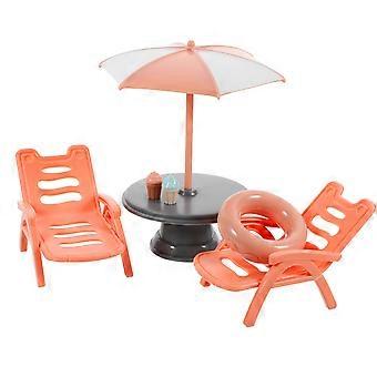Strandstuhl-Modell für Puppenhaus-Heimdekoration Kinder-Spielhaus-Set