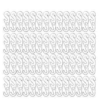 150 pezzi di fibbia per maschera regolabile, gancio di estensione per maschera, gancio antiscivolo, gancio per maschera protettiva per le orecchie, gancio a forma di S, connettore per corda per maschera (bianco 53x15 mm)