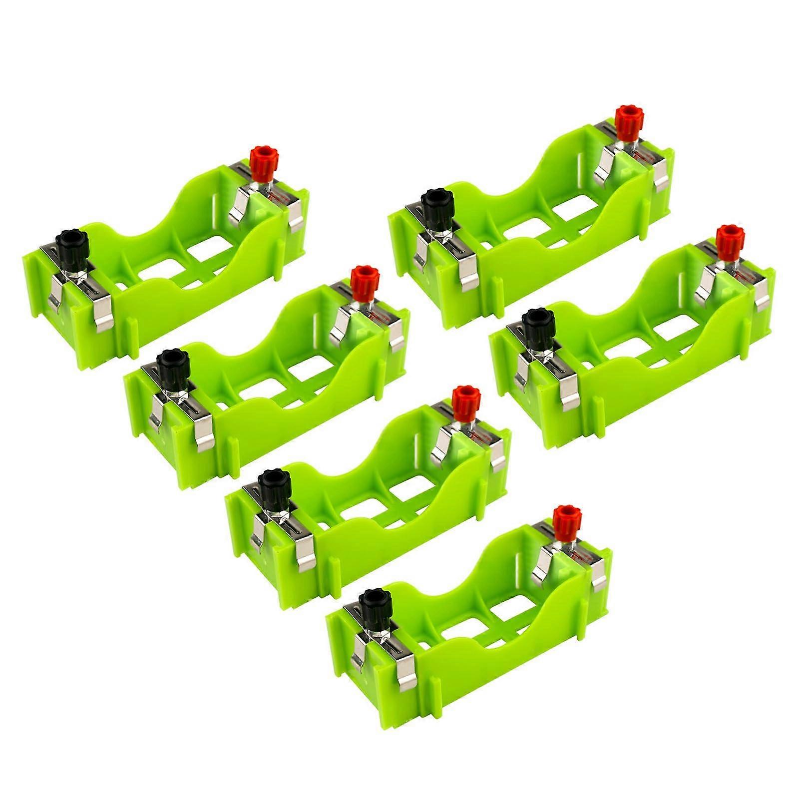 6 Pack Large Battery Holder Case for Physics Experiments, ABS Material with Stable Electrical Connection