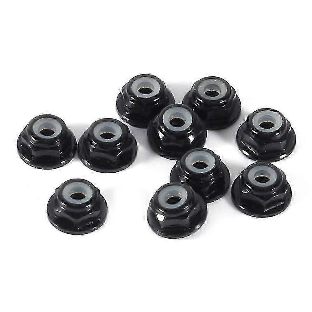 LM 10Pcs M2 Nylon Insert SelfLock Aluminum Nuts Hex Lock Nut Black ECF