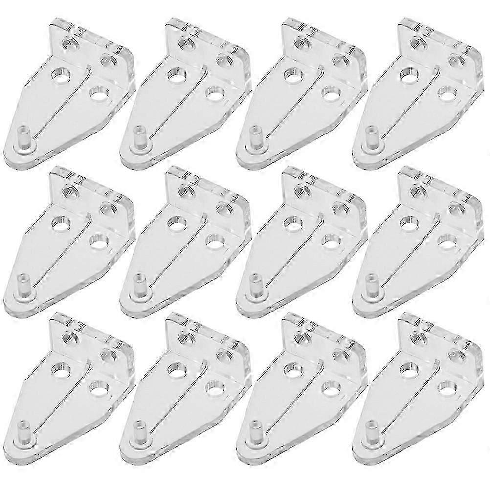 12pcs Clear Horizontal Blinds Hold Down Brackets for Bottom Rail PE