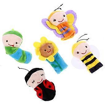Plush Animal Finger Puppets Toy for Kids Playing 5Pcs Colorful Set