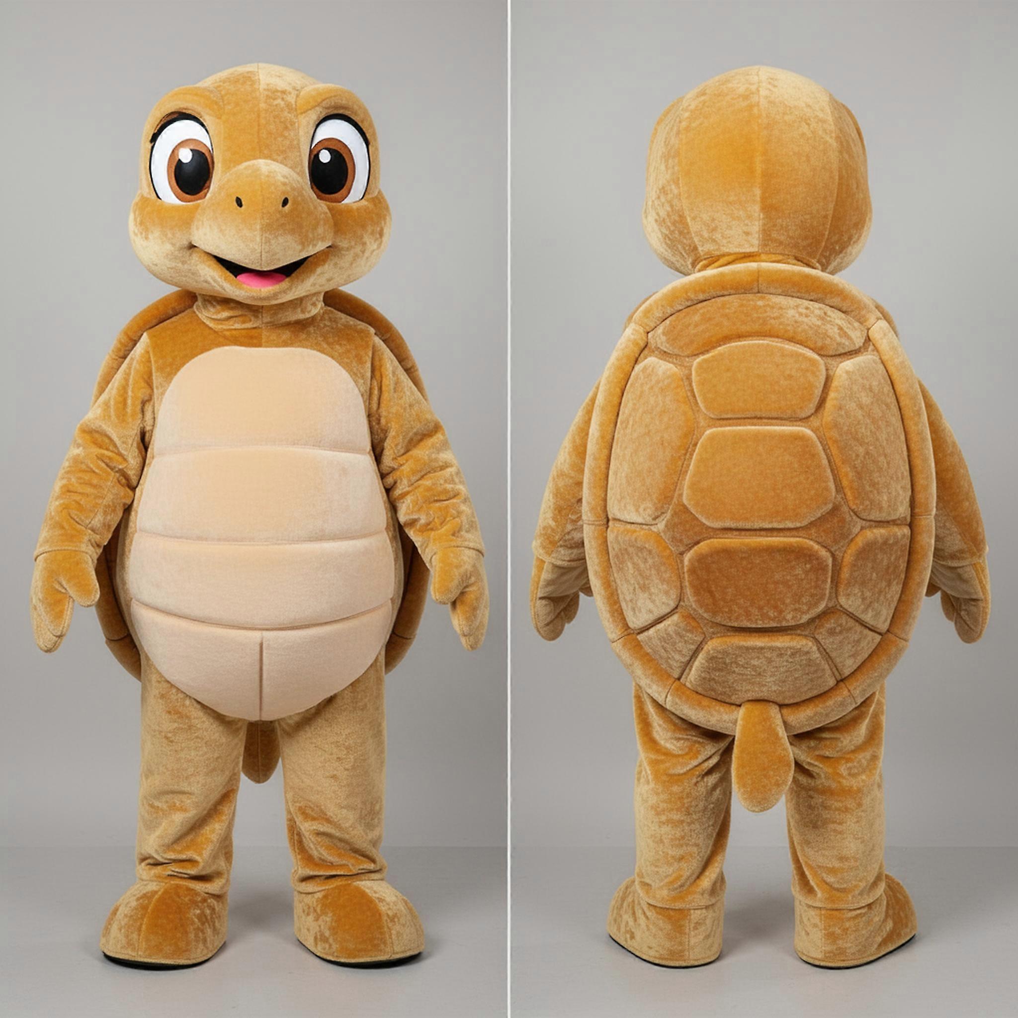 MASTICOT Golden Plush Sea Turtle Mascot