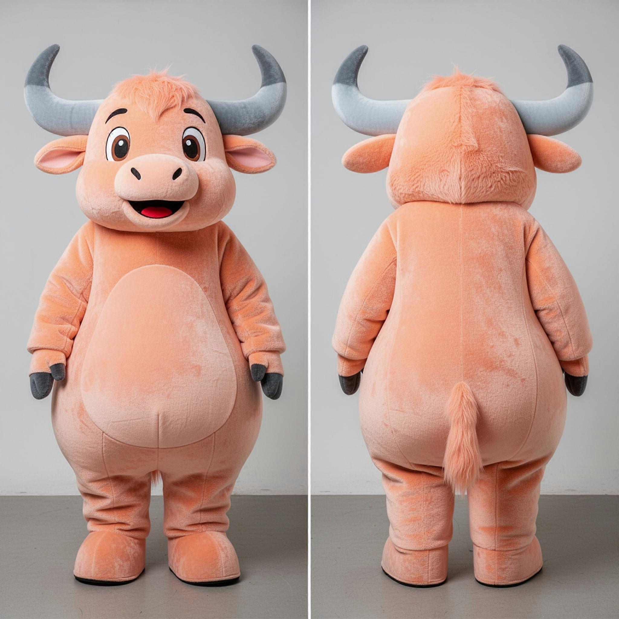 MASTICOT Peach Soft Yak Mascot