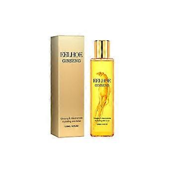 Eelhoe Ginseng Toner vermindert fijne lijntjes, houdt de huid gehydrateerd, stralend, niet-vet, trekt gemakkelijk in en verbetert de elasticiteit van de huid.