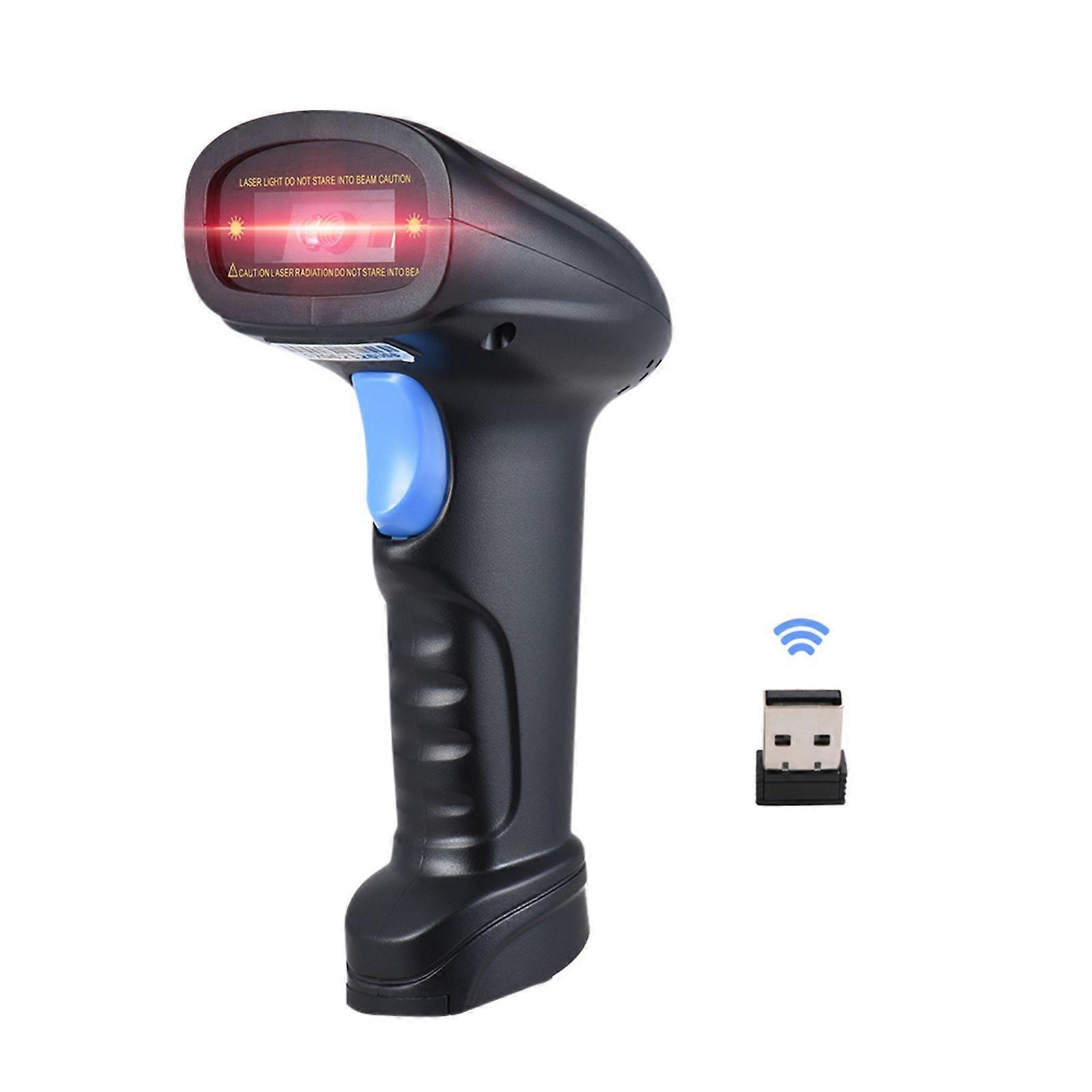 Handheld 2.4G Wireless 1D/2D/QR Barcode Scanner Bar Code Reader with USB Receiver 4000 Code Storage Capacity for POS PC Android IOS