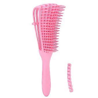 Detangling Hair Brush Knots Detangler Comb Fine Teeth Hair Brush Comb for Long Thick Wet Dry HairPink