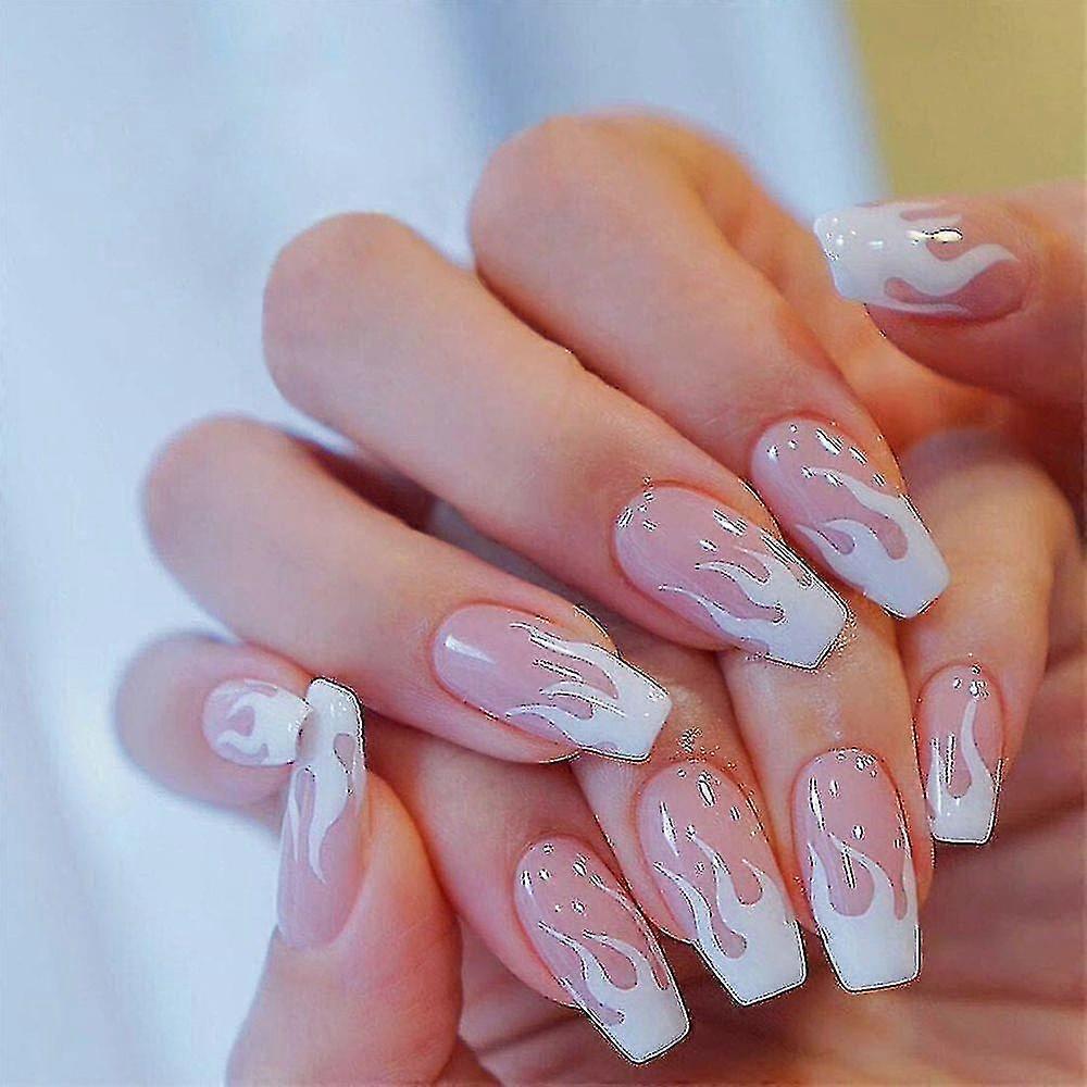 Pink Flame Ballerina False Nail Set