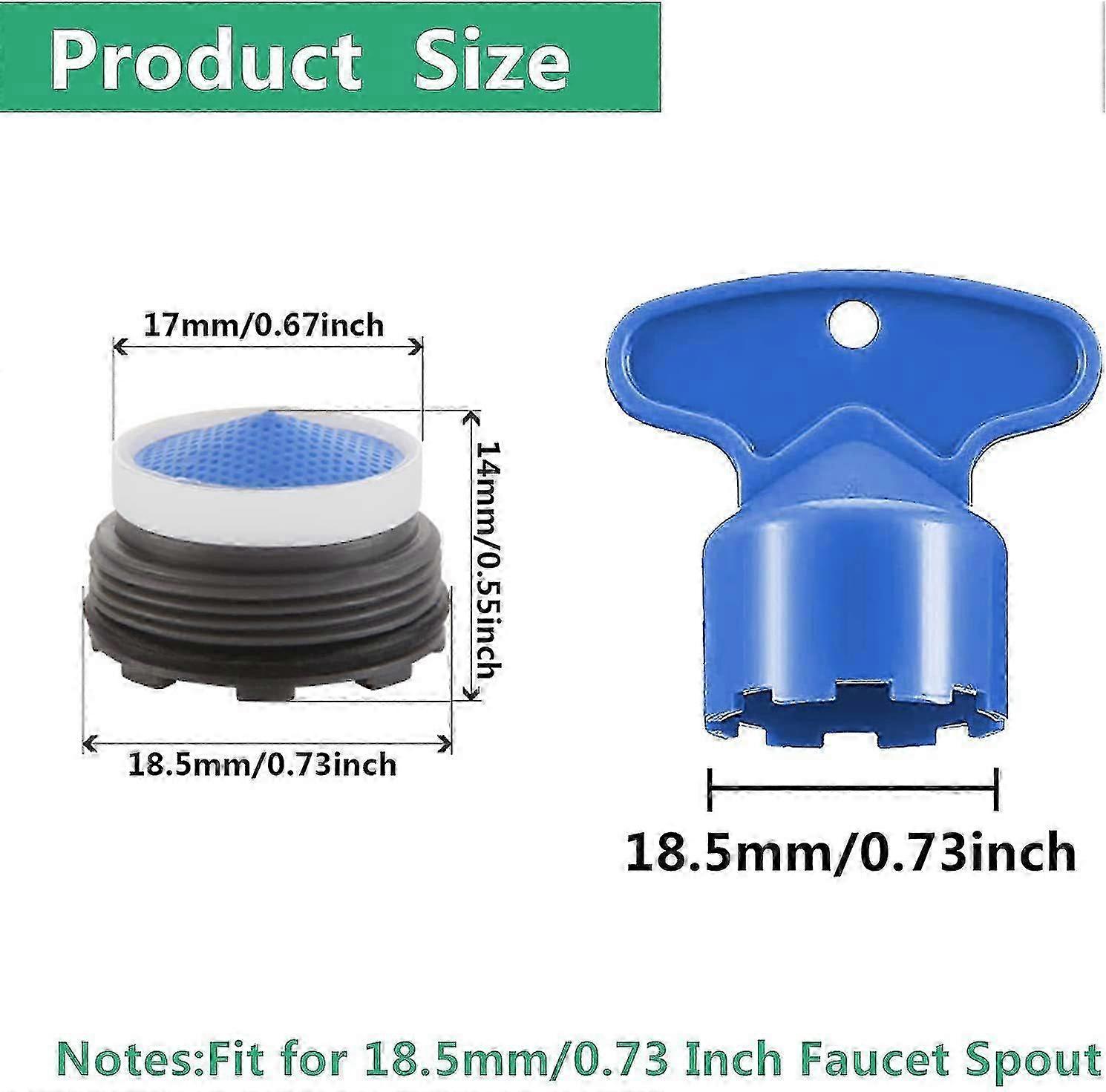 8-Pc Low-Splash Faucet Aerator Set