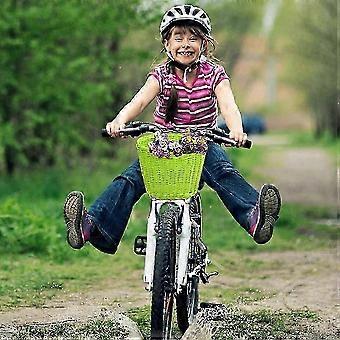 Hand-Woven Bicycle Basket with Bell Tassel Stickers Adjustable Bike Handlebar Carrier Basket Cyclin top