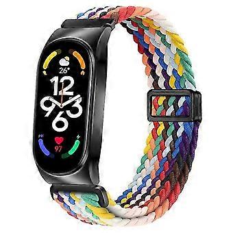 Magnetic Buckle Nylon Braided Elastic Watch Band, Metal Frame Zinc Alloy, Comfortable Adjustable, Easy to Install, 210mm, 20g, Strap Only