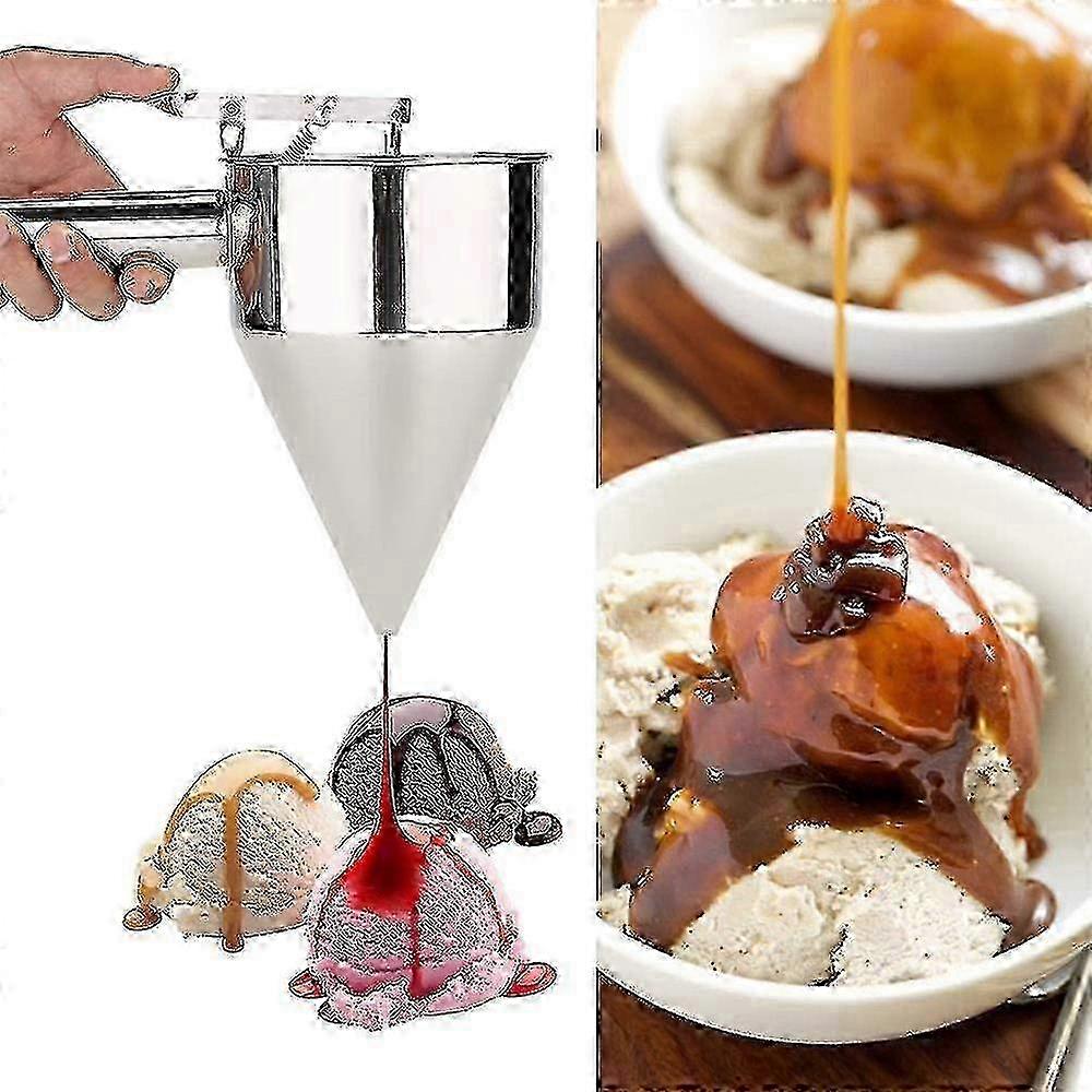 Spring-Activated Stainless Steel Baking Funnel