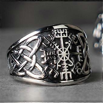 Retro Nordic Viking Compass Ring Men S Fashion Trend Domineering Hip Hop Personality Ring Jewelry Gift, 10 981.