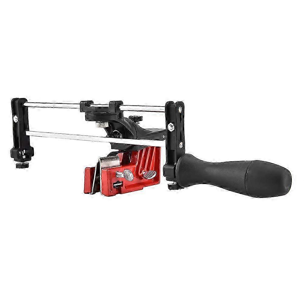 Rod Mounted Manual Chainsaw Chain Sharpener Tool, Consistent Angle Filing for Quick Performance Restore