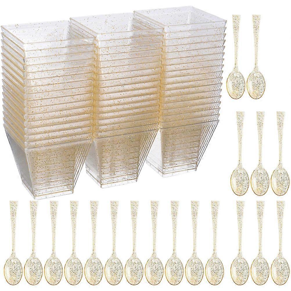 Golden Dessert Cup Multi-Function Tiramisu Cup compatible with 1Set Replaceable Home