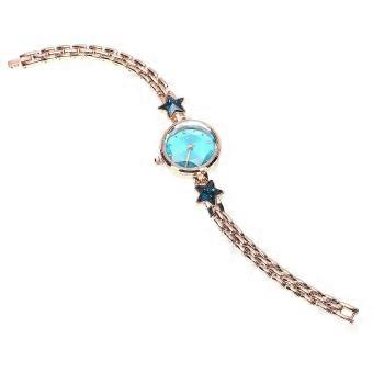 Women Watch Alloy Quartz Watch compatible with Timekeeping Blue Waterproof Design